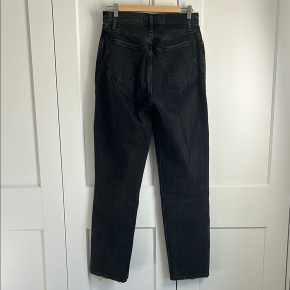 Abercrombie & Fitch 90’s Straight Ultra High Rise Black Jeans Curve Love 28L - Picture 2 of 3